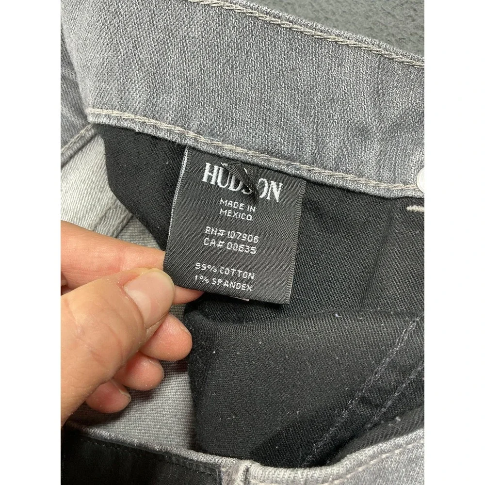 Hudson Jeans Mens 33x32 Gray Byron Five Pocket Straight Stretch Denim Mexico